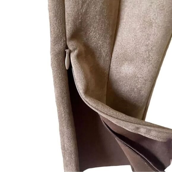 ZARA Faux Suede Legging
Trouser Medium Camel Brown Seamed Ankle-Zip SZ M #1128 - Picture 6 of 13
